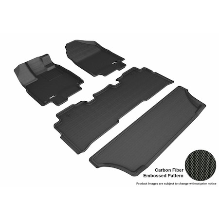 3D Maxpider Kagu Floor Mat for 2018 Honda Odyssey R1 R2 R3, Black L1HD09101509